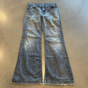 Jeans Women Blue Ginger Flare Distressed Stretch Festival